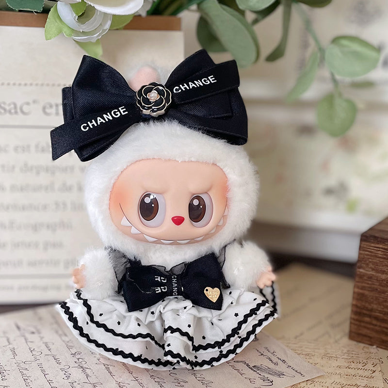 sukienki dla lalek labubu exciting macaron 17 cm
