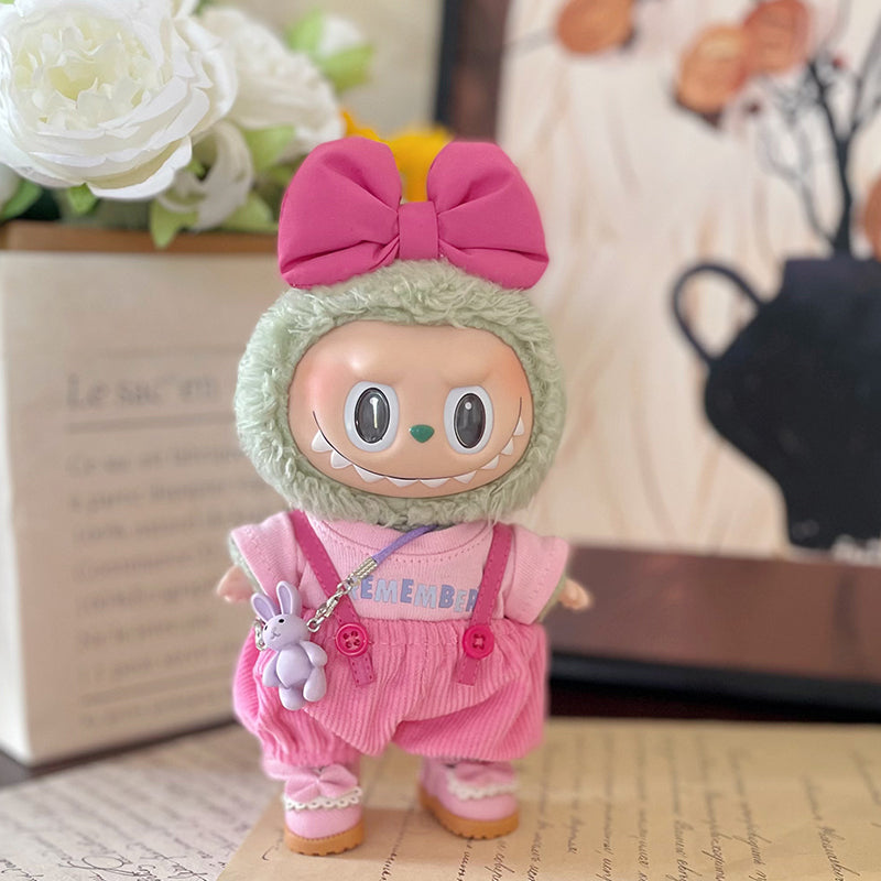 labubu exciting macaron 17 cm lalka w ogrodniczkach