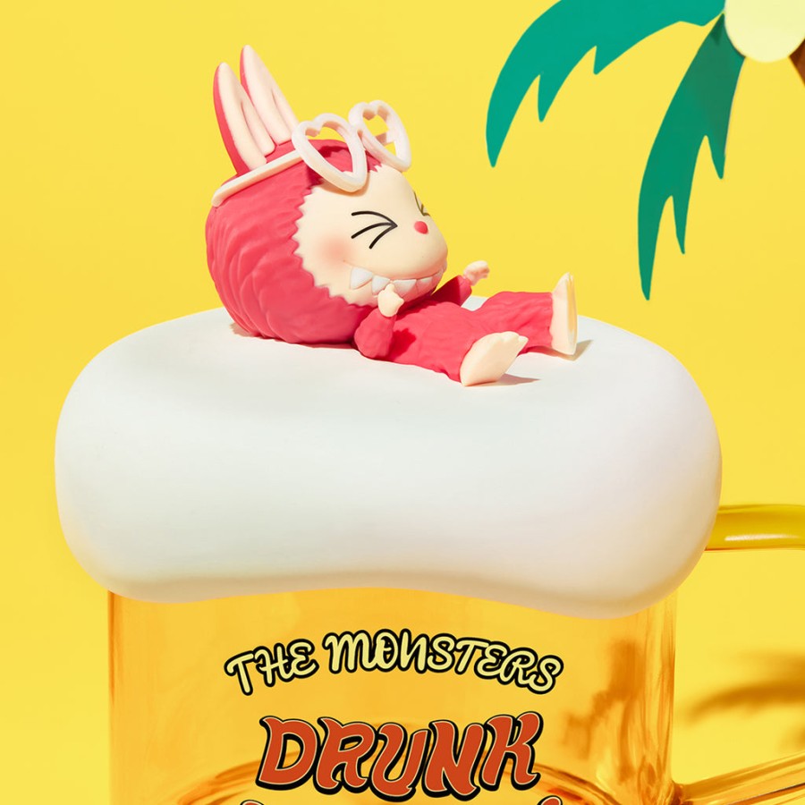 pop mart the monsters labubu szklany kubek z serii drunk in sea