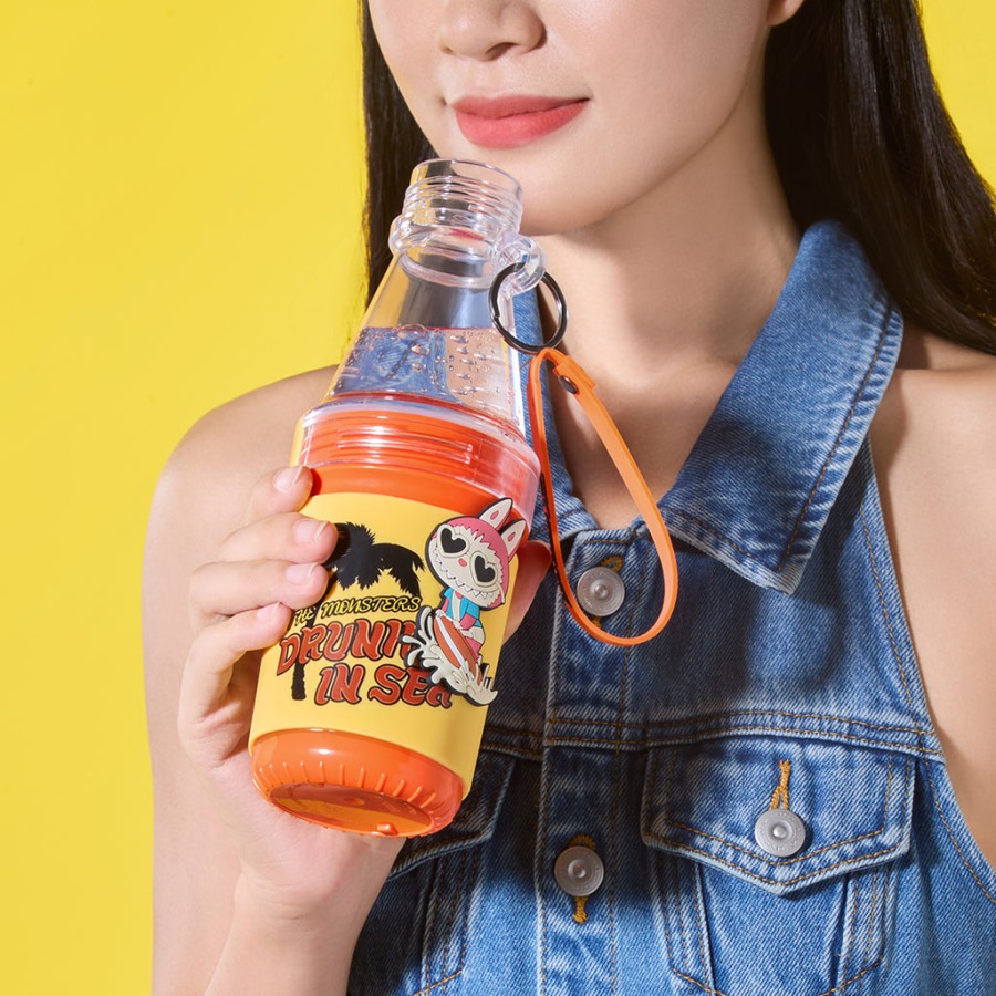 pop mart the monsters labubu drunk in sea series tumbler cup