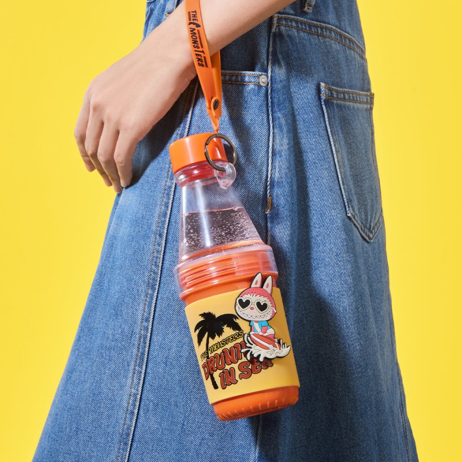 pop mart the monsters labubu drunk in sea series tumbler cup