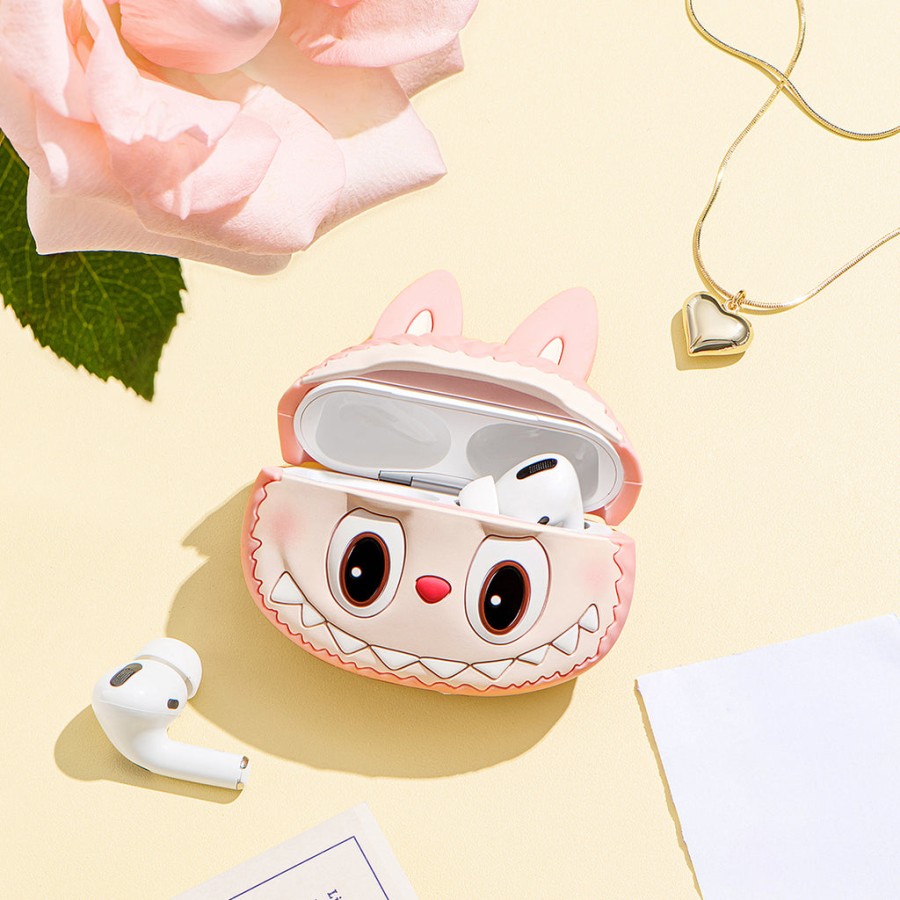 pop mart the monsters labubu etui na airpods pro – różowe