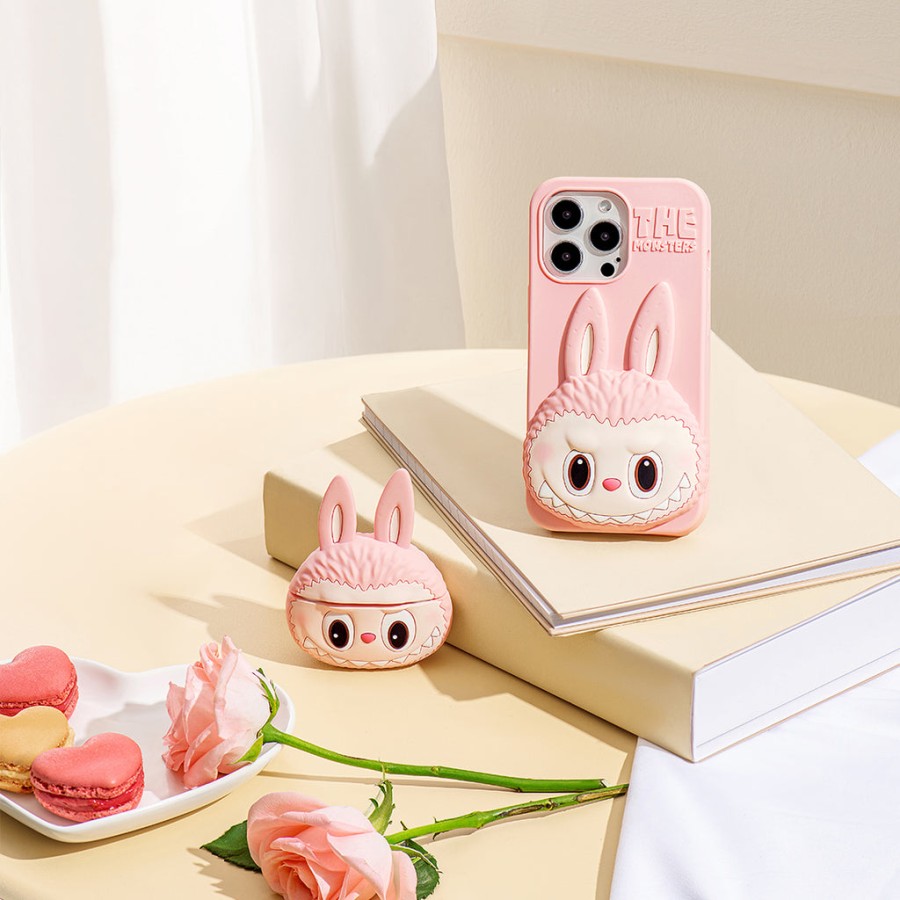 pop mart the monsters labubu etui na airpods pro – różowe